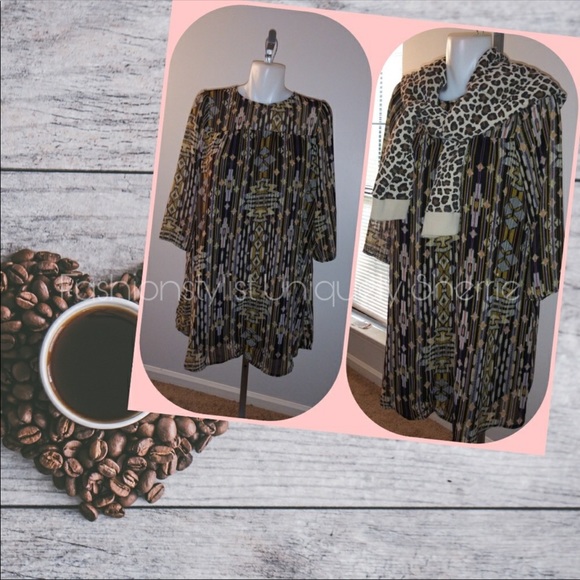 Coffee Multi-Color Brown Tunic/Dress - Picture 11 of 12